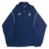 ADIDAS UIC Flames Mens Windbreaker Jacket Blue USA M