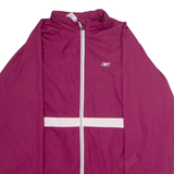 REEBOK Womens Windbreaker Jacket Purple 90s Hooded Colourblock UK 16
