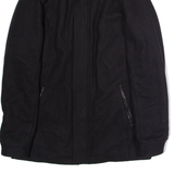 GUESS Mens Overcoat Coat Black Wool S