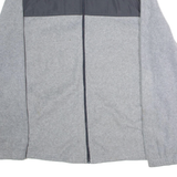 STARTER Mens Fleece Jacket Grey Colourblock XL