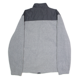 STARTER Mens Fleece Jacket Grey Colourblock XL