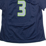 NIKE Seattle Seahawks Home #3 Wilson Womens Jersey Blue USA V-Neck XL