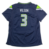 NIKE Seattle Seahawks Home #3 Wilson Womens Jersey Blue USA V-Neck XL