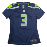 NIKE Seattle Seahawks Home #3 Wilson Womens Jersey Blue USA V-Neck M