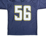 NFL San Diego Chargers Home #56 Merriman Mens Jersey Blue USA V-Neck M