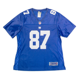 NFL New York Giants Home #87 Shepard Womens Jersey Blue USA V-Neck M