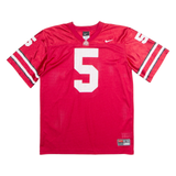 NIKE Ohio State Buckeyes Home #5 Boys Jersey Red USA V-Neck L