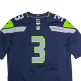 NIKE Seattle Seahawks Home #3 Wilson Mens Jersey Blue USA V-Neck XL