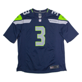 NIKE Seattle Seahawks Home #3 Wilson Mens Jersey Blue USA V-Neck XL