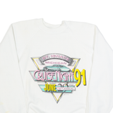 HANES Cruise Night 91 Mens Sweatshirt White 90s USA L
