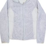 JACK WOLFSKIN Fleece Womens Grey Hoodie Full Zip L