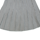 BRIGGS NEW YORK Womens Pleated Skirt Black Knee Length Wool Houndstooth M