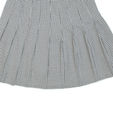BRIGGS NEW YORK Womens Pleated Skirt Black Knee Length Wool Houndstooth M