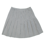 BRIGGS NEW YORK Womens Pleated Skirt Black Knee Length Wool Houndstooth M