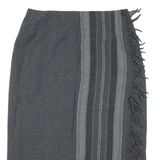 TALBOTS Womens Straight Skirt Grey Knee Length Wool Striped L