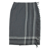 TALBOTS Womens Straight Skirt Grey Knee Length Wool Striped L