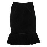 Womens Peasant Skirt Black Midi L