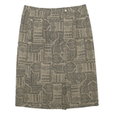 RIO Womens Straight Skirt Brown Knee Length L
