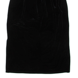 BARANDA Womens Straight Skirt Black Midi Velvet M