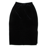 BARANDA Womens Straight Skirt Black Midi Velvet M