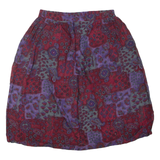 SAG HARBOUR Womens Straight Skirt Purple Short Floral L