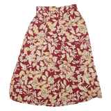 SAG HARBOUR Womens Maxi Skirt Maroon Long Floral M