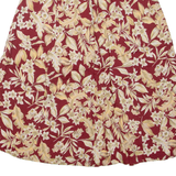 SAG HARBOUR Womens Maxi Skirt Maroon Long Floral M