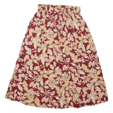 SAG HARBOUR Womens Maxi Skirt Maroon Long Floral M