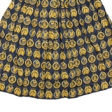 Womens Pleated Skirt Yellow Midi S