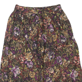 Womens Flare Skirt Purple Midi Floral M