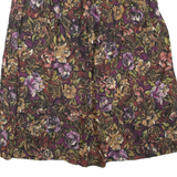 Womens Flare Skirt Purple Midi Floral M