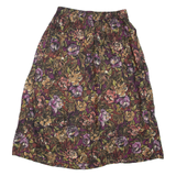 Womens Flare Skirt Purple Midi Floral M