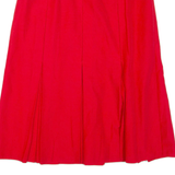 ST MICHAEL Womens Pleated Skirt Red Knee Length S
