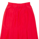 ST MICHAEL Womens Pleated Skirt Red Knee Length S