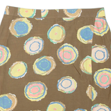 Womens Straight Skirt Brown Short Spotted L