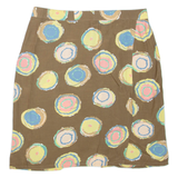 Womens Straight Skirt Brown Short Spotted L