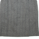 Womens Pencil Skirt Black Short Wool Herringbone XS