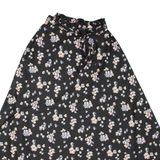 Womens Wrap Skirt Black Long Floral S