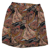 Womens Straight Skirt Brown Knee Length Crazy Pattern 2XL