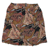 Womens Straight Skirt Brown Knee Length Crazy Pattern 2XL