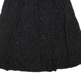 Womens Flare Skirt Black Midi XL