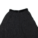 Womens Flare Skirt Black Midi XL