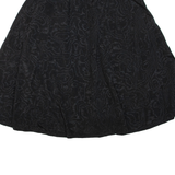 Womens Flare Skirt Black Midi XL