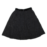 Womens Flare Skirt Black Midi XL