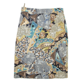 Womens Pencil Skirt Grey Knee Length Floral M