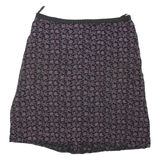 Womens Flare Skirt Black Knee Length Floral 2XL