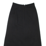 Womens A-Line Skirt Black Long S