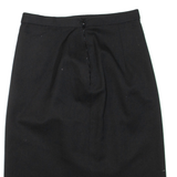 Womens Pencil Skirt Black Midi Wool M