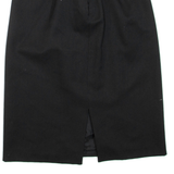 Womens Pencil Skirt Black Midi Wool M