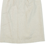 Womens Pencil Skirt Beige Knee Length S